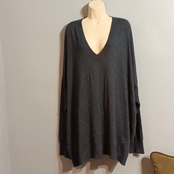 DG2 by Diane Gilman women's 3XL charcoal gray light weight sweater - Picture 5 of 17